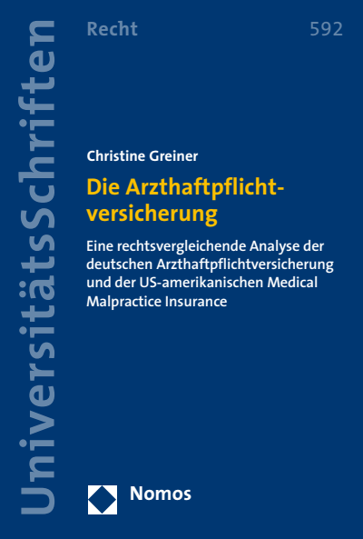 Cover des Buchs: Die Arzthaftpflichtversicherung