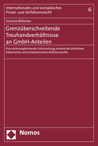 Cover des Buchs: Grenzüberschreitende Treuhandverhältnisse an GmbH-Anteilen