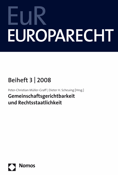 Cover des Buchs: Gemeinschaftsgerichtsbarkeit und Rechtsstaatlichkeit