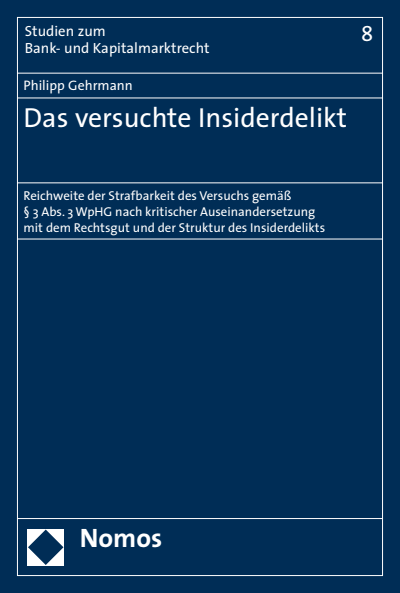 Cover des Buchs: Das versuchte Insiderdelikt