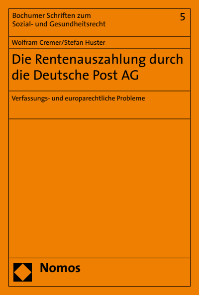 Cover des Buchs: Die Rentenauszahlung durch die Deutsche Post AG
