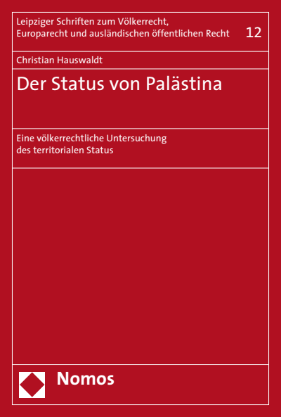 Cover of book: Der Status von Palästina