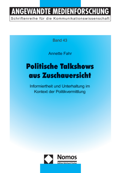 Cover des Buchs: Politische Talkshows aus Zuschauersicht
