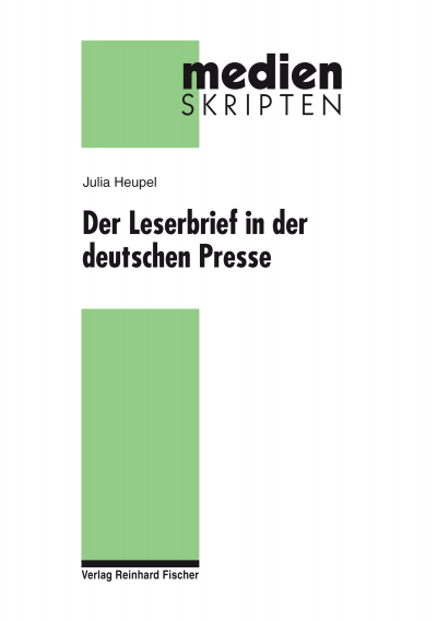 Cover of book: Der Leserbrief in der deutschen Presse