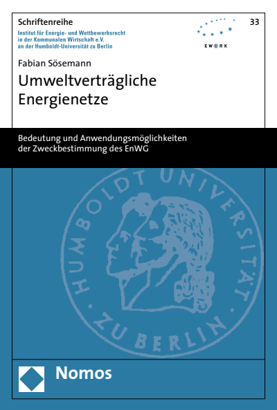 Cover of book: Umweltverträgliche Energienetze