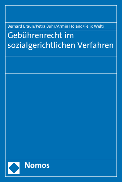 Cover des Buchs: Gebührenrecht im sozialgerichtlichen Verfahren