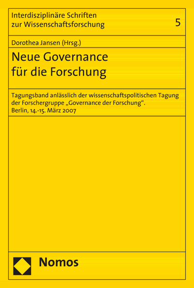 Cover des Buchs: Neue Governance für die Forschung