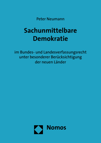 Cover of book: Sachunmittelbare Demokratie