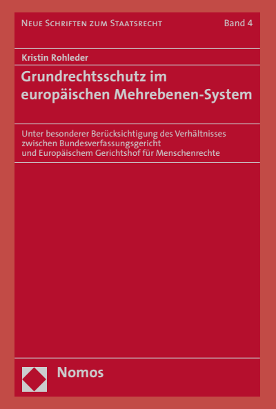 Cover des Buchs: Grundrechtsschutz im europäischen Mehrebenen-System