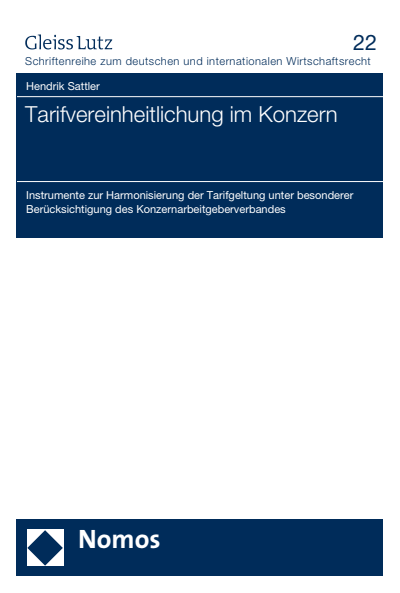 Cover des Buchs: Tarifvereinheitlichung im Konzern