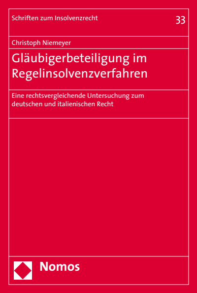 Cover of book: Gläubigerbeteiligung im Regelinsolvenzverfahren