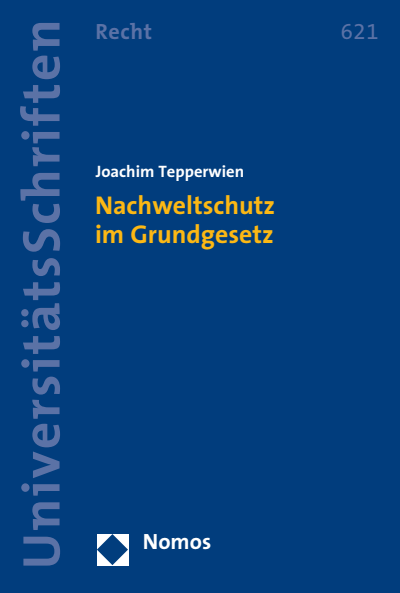 Cover des Buchs: Nachweltschutz im Grundgesetz