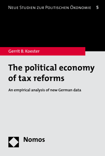 Cover of book: The political economy of tax reforms