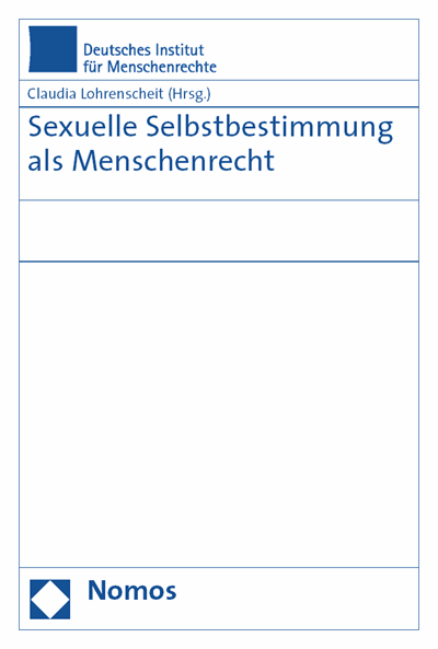 Cover des Buchs: Sexuelle Selbstbestimmung als Menschenrecht