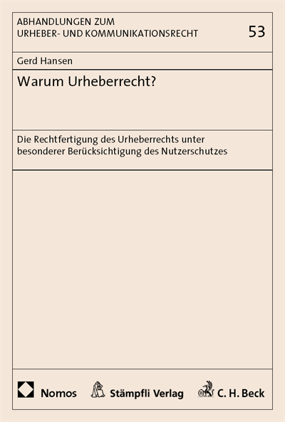 Cover des Buchs: Warum Urheberrecht?