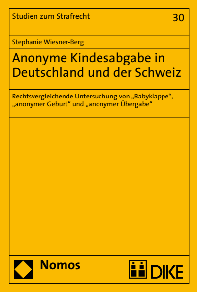Cover of book: Anonyme Kindesabgabe in Deutschland und der Schweiz