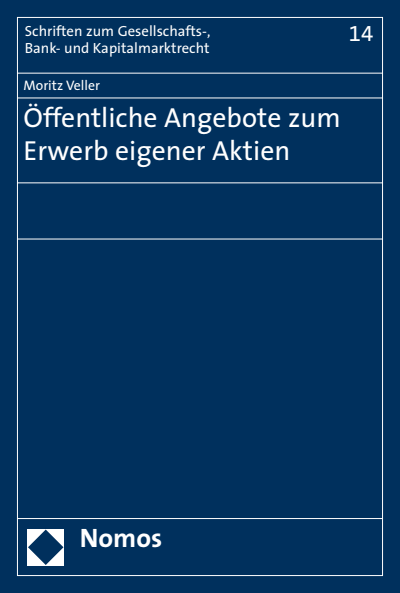 Cover of book: Öffentliche Angebote zum Erwerb eigener Aktien