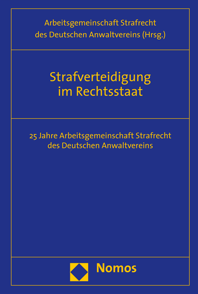 Cover des Buchs: Strafverteidigung im Rechtsstaat