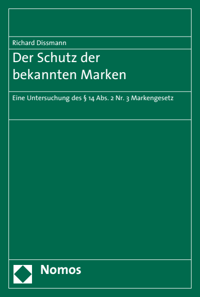 Cover of book: Der Schutz der bekannten Marken