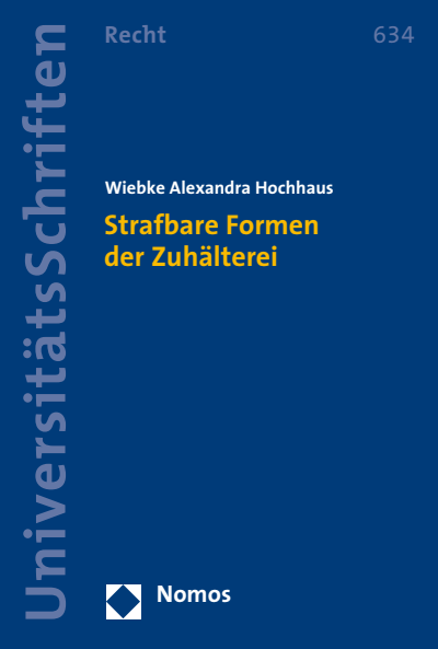Cover des Buchs: Strafbare Formen der Zuhälterei