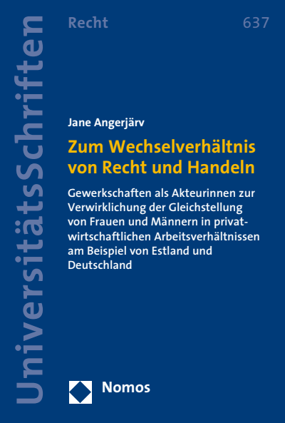 Cover des Buchs: Zum Wechselverhältnis von Recht und Handeln