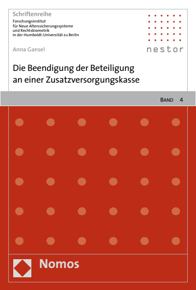 Cover des Buchs: Die Beendigung der Beteiligung an einer Zusatzversorgungskasse