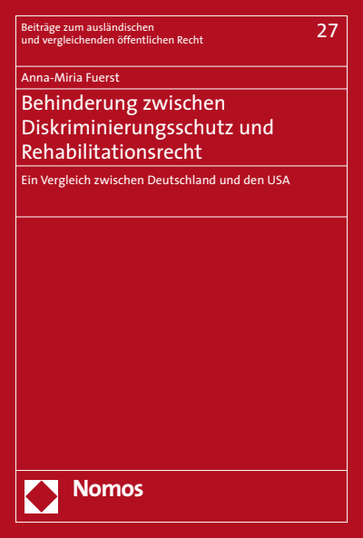 Cover des Buchs: Behinderung zwischen Diskriminierungsschutz und Rehabilitationsrecht