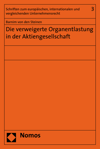 Cover des Buchs: Die verweigerte Organentlastung in der Aktiengesellschaft