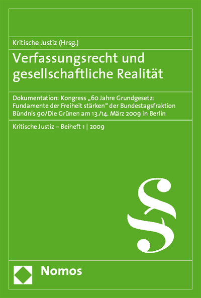 Cover of book: Verfassungsrecht und gesellschaftliche Realität