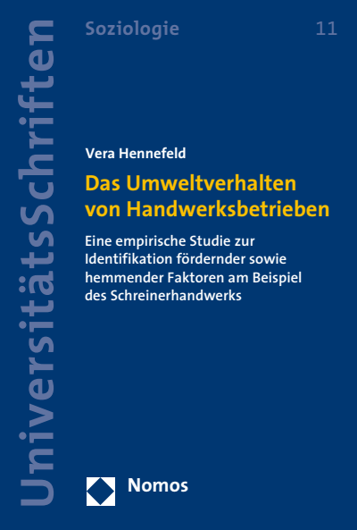 Cover of book: Das Umweltverhalten von Handwerksbetrieben