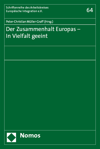 Cover of book: Der Zusammenhalt Europas - In Vielfalt geeint