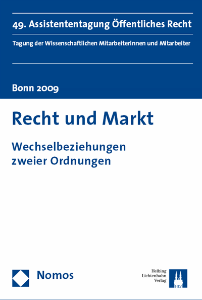 Cover of book: Recht und Markt