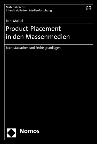 Cover des Buchs: Product-Placement in den Massenmedien