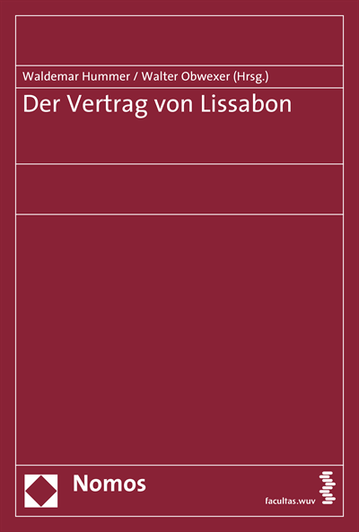 Cover des Buchs: Der Vertrag von Lissabon