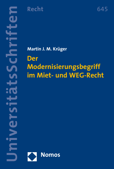 Cover des Buchs: Der Modernisierungsbegriff im Miet- und WEG-Recht