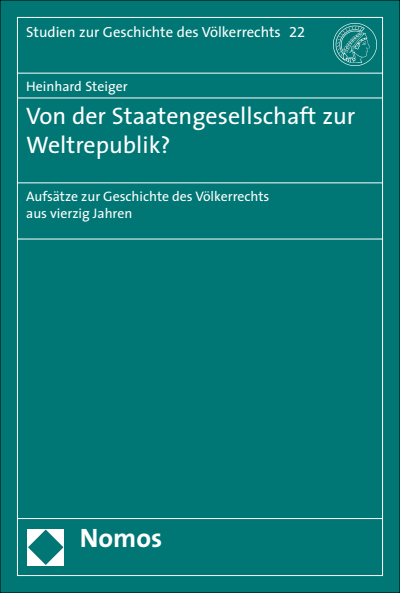 Cover of book: Von der Staatengesellschaft zur Weltrepublik?