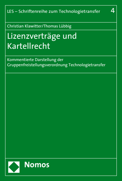 Cover of book: Lizenzverträge und Kartellrecht