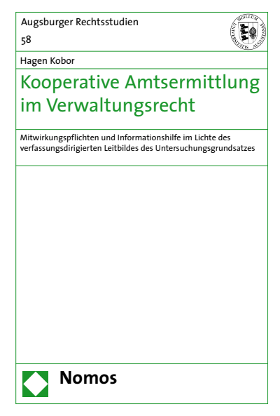 Cover of book: Kooperative Amtsermittlung im Verwaltungsrecht