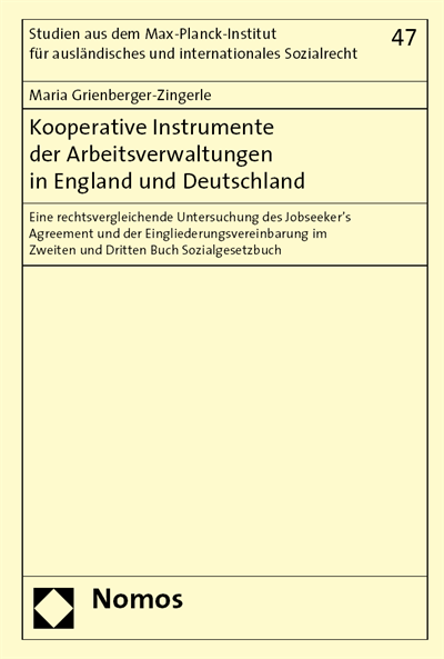 Cover of book: Kooperative Instrumente der Arbeitsverwaltungen in England und Deutschland