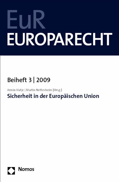 Cover des Buchs: Sicherheit in der Europäischen Union