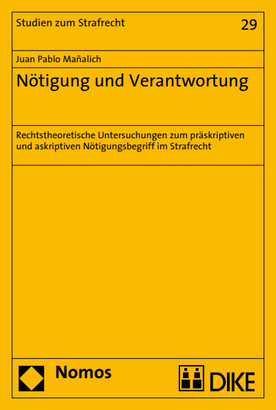 Cover of book: Nötigung und Verantwortung