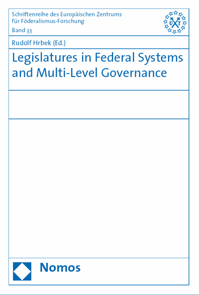 Cover des Buchs: Legislatures in Federal Systems and Multi-Level Governance