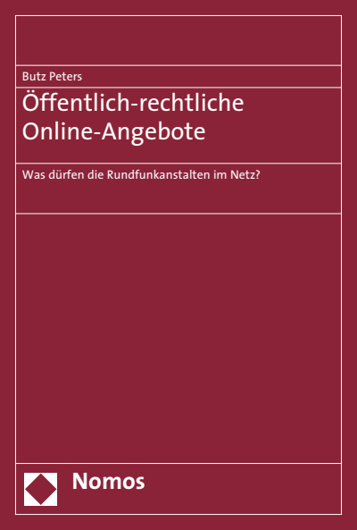Cover of book: Öffentlich-rechtliche Online-Angebote