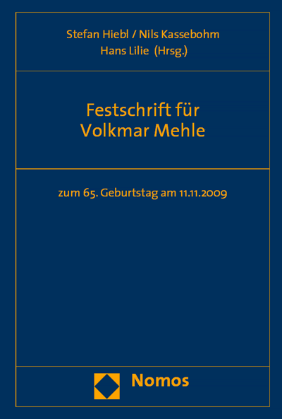 Cover des Buchs: Festschrift für Volkmar Mehle