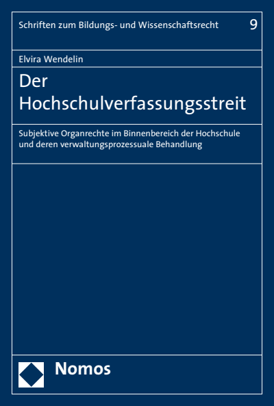 Cover des Buchs: Der Hochschulverfassungsstreit
