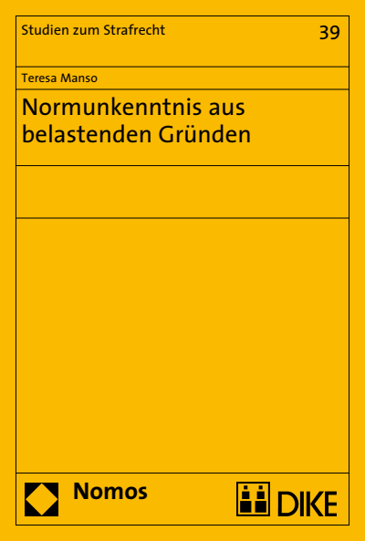 Cover des Buchs: Normunkenntnis aus belastenden Gründen