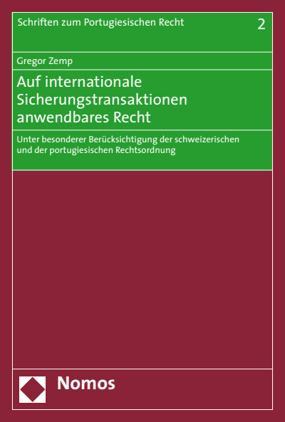 Cover of book: Auf internationale Sicherungstransaktionen anwendbares Recht