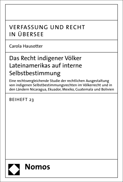 Cover des Buchs: Das Recht indigener Völker Lateinamerikas auf interne Selbstbestimmung