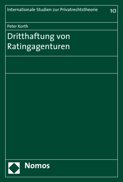 Cover des Buchs: Dritthaftung von Ratingagenturen
