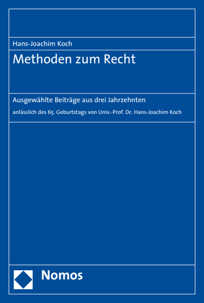 Cover of book: Methoden zum Recht